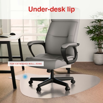 Quill Brand® PlushMat Chair Mat, 66" x 60", Clear (20237-CC)