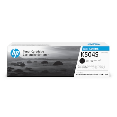 HP K504S Black Toner Cartridge for Samsung CLT-K504S (SU158),  Samsung-branded printer supplies are