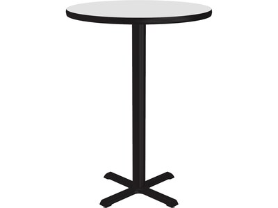 Correll 24 Round Dry-Erase Markerboard Cafe Table, Frosty White/Black (BXB24DER-80)
