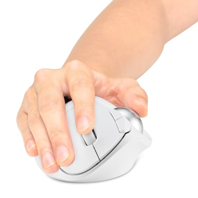 Kensington ProFit Ergo TB450 Wireless Optical Bluetooth & USB Trackball, White (K72179WW)