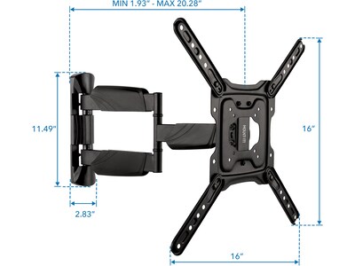 Mount-It! Full-Motion TV Mount, 77 lbs. Max. (MI-14002)