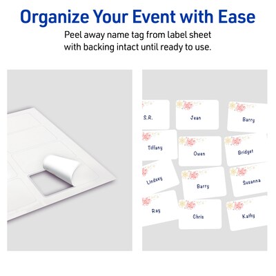 Avery Rectangle Multipurpose Labels, 2-1/3" x 3-3/8", White, 80/Pack (19479370425)