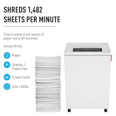 IDEAL 4003 P-2 Security 46 Sheet Strip Cut Multi-Media Commercial Shredder (IDEDSH0394H)