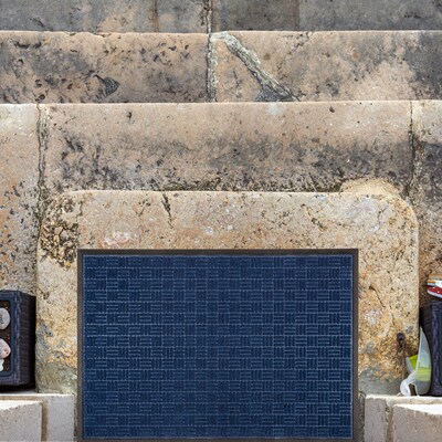 Floortex Doortex Ribmat Indoor / Outdoor Entrance Mat, 48 x 32, Blue (NREMFLLV0105)