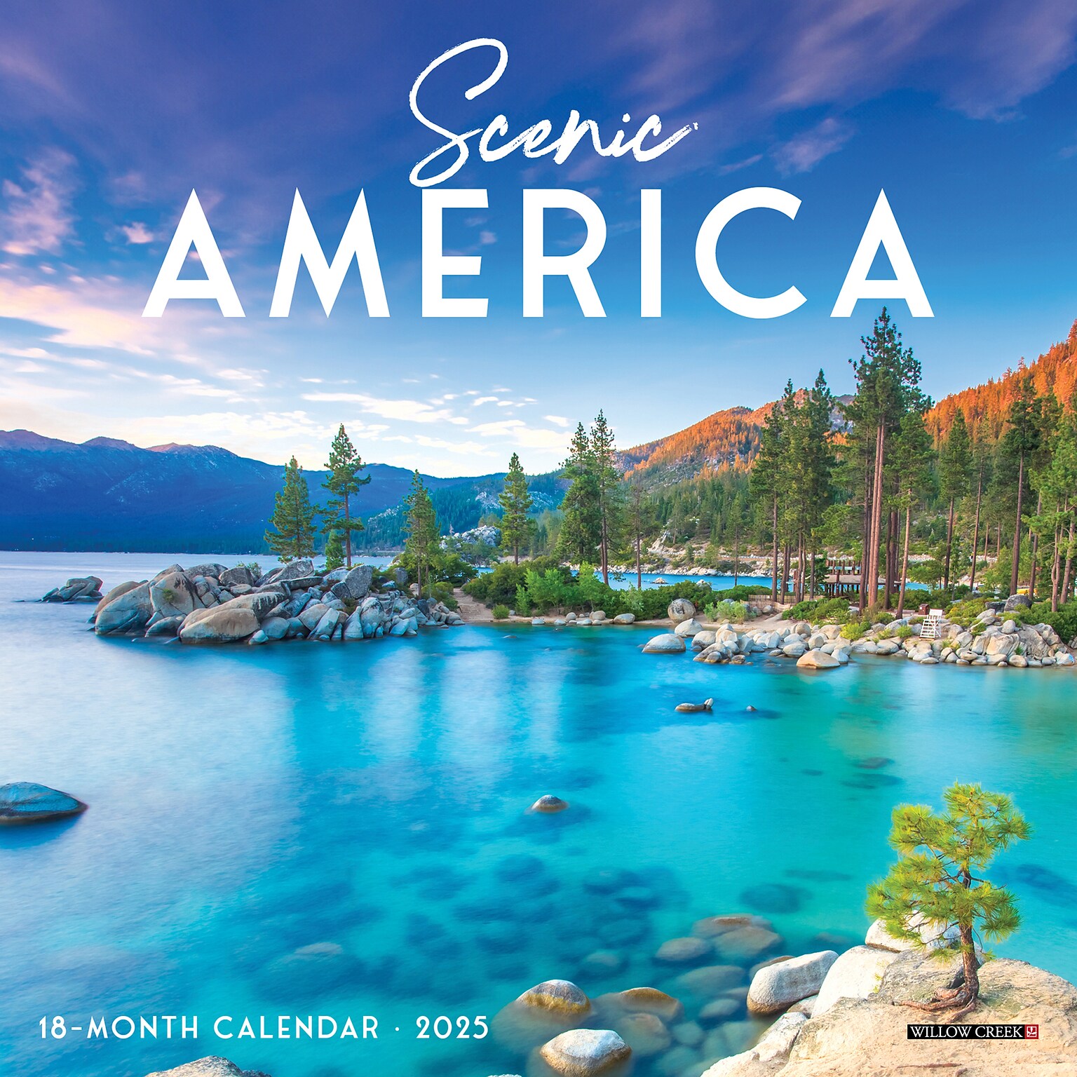 2025 Willow Creek Scenic America 7 x 7 Monthly Wall Calendar  (48238)