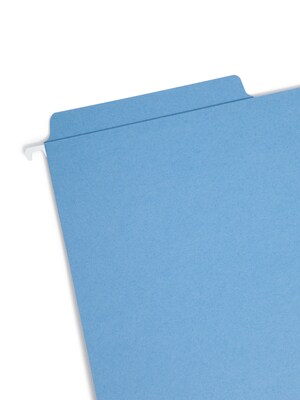 Smead FasTab Reinforced Recycled Hanging File Folder, 3-Tab Tab, Legal Size, Assorted Colors, 18/Box (64153)