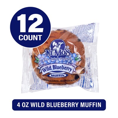 Ne-Mos Wild Blueberry Muffin, 4 oz, 12/Pack (220-02464)
