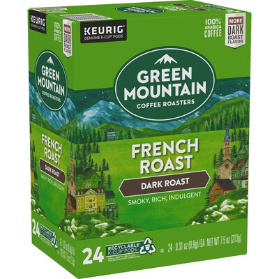 Green Mountain French Roast Coffee Keurig® K-Cup® Pods, Dark Roast, 96/Carton (6694)