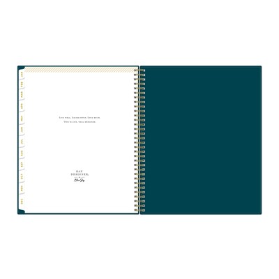2026 Blue Sky Day Designer Peacock 8.5" x 11"  Weekly & Monthly Planner, Plastic Cover, Multicolored (143889-26)