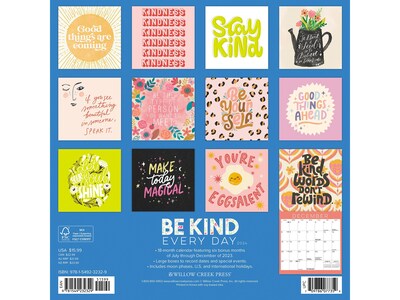 2024 Willow Creek Be Kind 12" x 12" Monthly Wall Calendar  (32329)