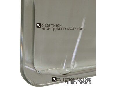 Azar Polystyrene Mountable Wall File Holder with Magnets, Dark Gray/Smoke, 4/Pack (250045-SMK)