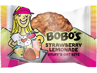 Bobos Gluten-Free Strawberry Lemonade Oat Bites, 1.3 oz., 10 Bites/Box (549-D)