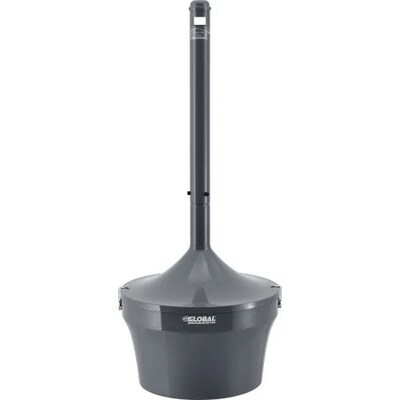 Global Industrial Steel Outdoor Ashtray, 4-1/2 Gallon, Gray (641447GY)