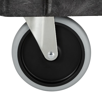 Rubbermaid 2-Shelf Plastic/Poly Mobile Utility Cart, Black (FG9T6600BLA)