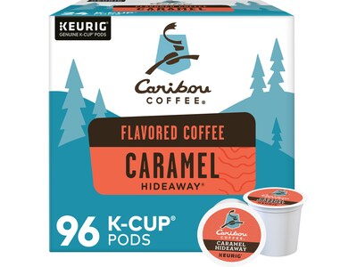 Caribou Coffee Caramel Hideaway Coffee Keurig K-Cup Pods, Medium Roast, 96/Box (736685CT)