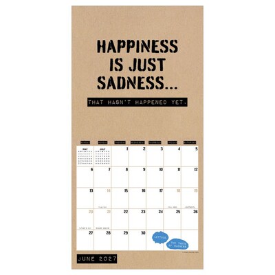 2027 TF Publishing Anti-Affirmations & Sarcasm 7" x 7" Monthly Wall Calendar, Multicolored (27-2100)