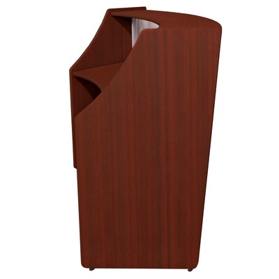 Regency Marque 72"W Curved Reception Desk Workstation, Mahogany (77310MH)