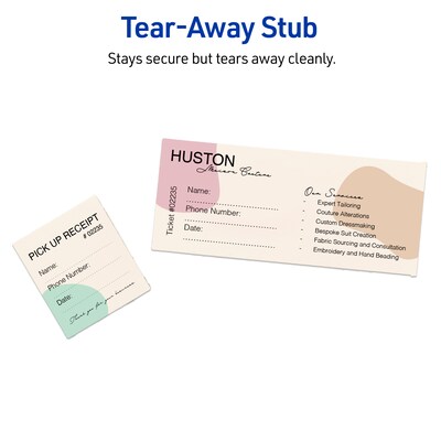 Avery Integrated Cards, 1-3/4" x 5-1/2", Matte Ivory, 500/Box (95288)