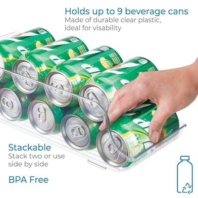 iDESIGN Soda Can Refrigerator Bins, Clear, 3/Set (27896M3)
