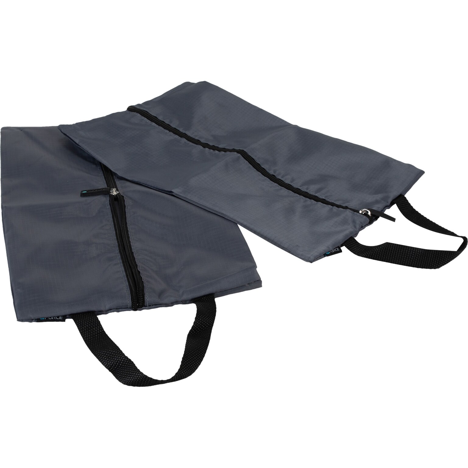 G Force 9 2-Piece Nylon Travel Pouch Set, Gray/Black (6064)