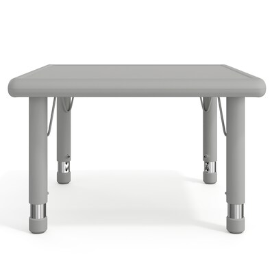 Flash Furniture Wren Square Activity Table, 24" x 24", Height Adjustable, Soft Gray (YUYCX0022SQRSGY)