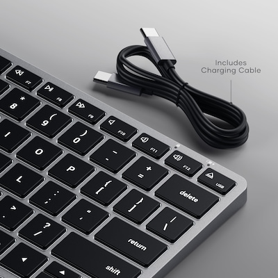 Satechi Slim X1 Wireless Keyboard, USB-C, Space Gray (ST-BTSX1M)