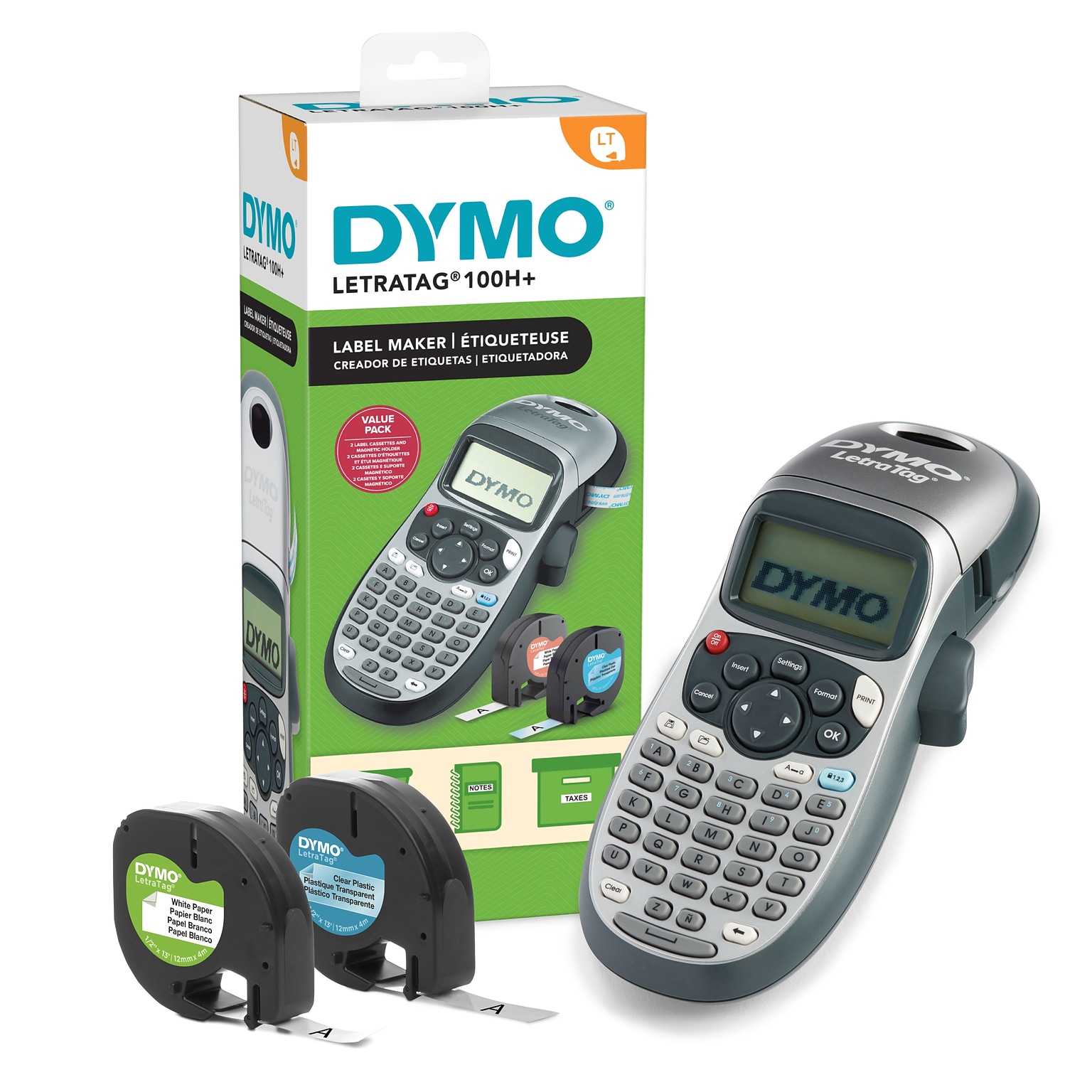 DYMO LetraTag Plus LT-100H Portable Thermal Label Maker, Silver (21455)