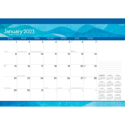 2023 BrownTrout Seaside Currents 12 x 17 Monthly Desk Calendar, (9781975453657)