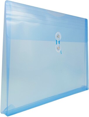 JAM Paper Premium Plastic Document File, Letter, Blue, 3/Pack (218B1BUX3)