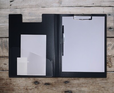 Cosco Clipboard, Letter Size, Black, 12/Pack (076104PK12 )