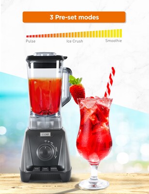 Commercial Chef 1.5L High Power Blender, Black (CHB50MB)