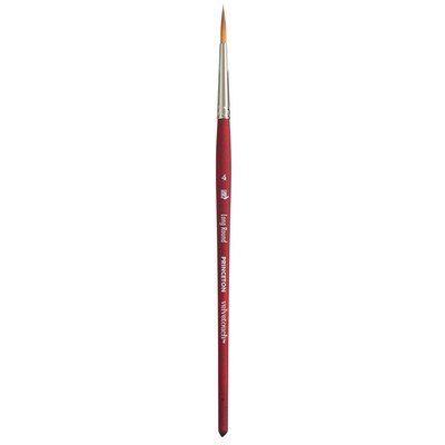 Princeton Velvetouch Mixed Media Synthetic Long Round Brush, 3/Pack (PBXP3950LR4-3)