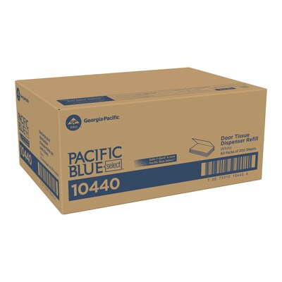 GP Pacific Blue Select Recycled Multifold Paper Towels, 2-ply, 8000 Sheets/Pack, 40 Packs/Carton (10440)