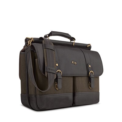 Solo New York Thompson Briefcase, Brown (EXE336-3U2)
