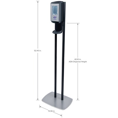 PURELL CS 8 Automatic Floor Stand Hand Sanitizer Dispenser, Graphite/Black (7418-DS)