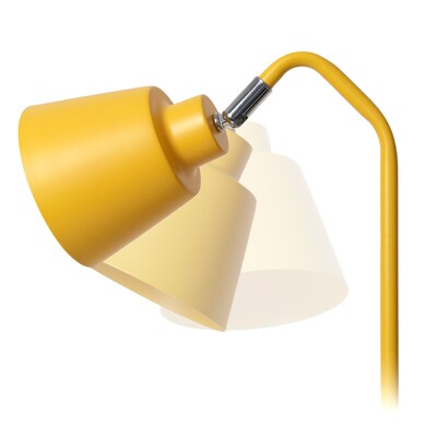 Simple Designs Sleek Essentials LED Desk Lamp, 16", with USB Ports, Yellow (LD1071-YLW)