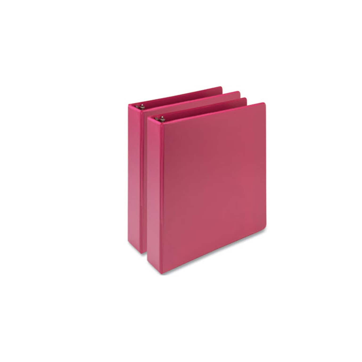 Samsill Earths Choice 1.5 3-Ring View Binder, Pink, 2/Pack (SAMMP286576)