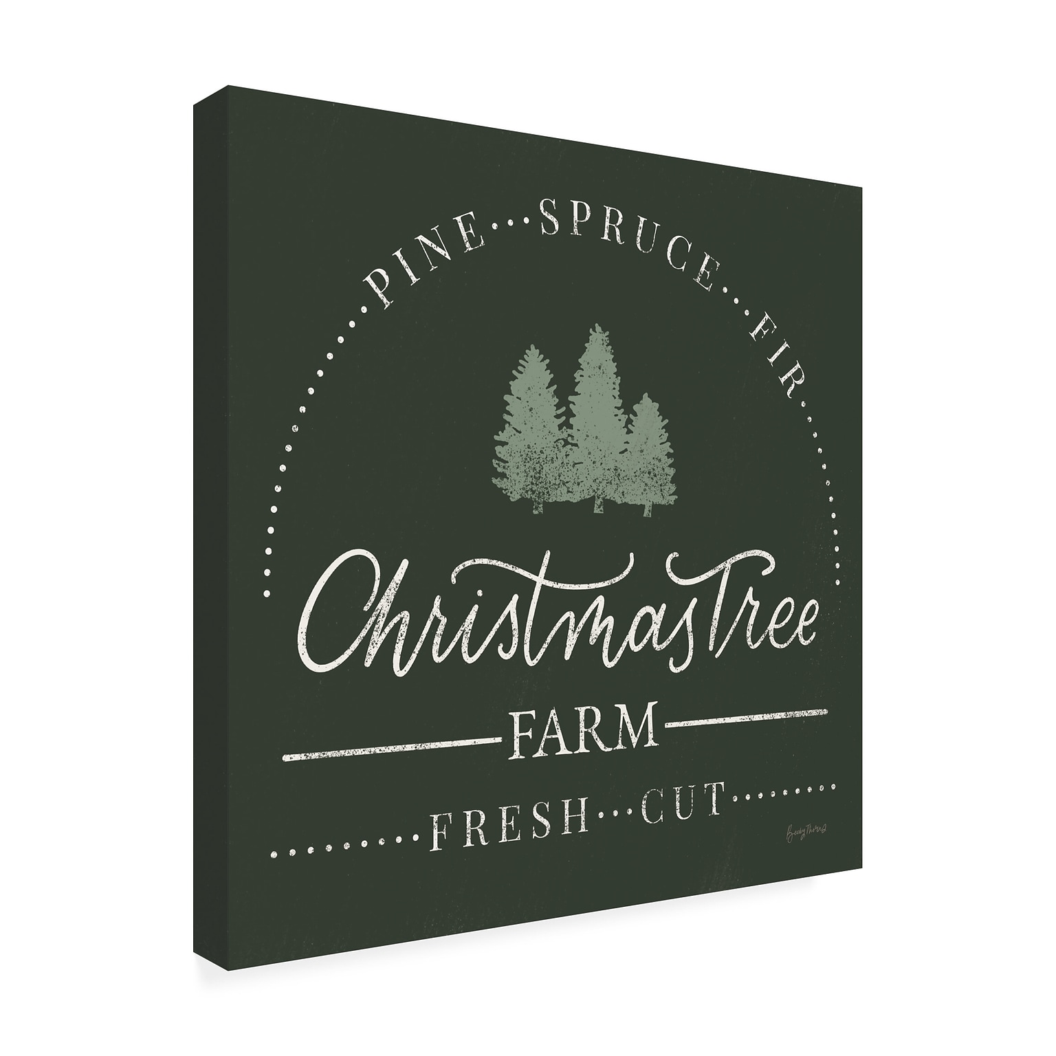 Trademark Fine Art Vintage Christmas Sign, Canvas, 24 x 24 (WAP31955-C2424G)