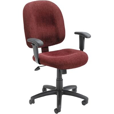 Lincolnshire Seating B495 Series Fabric Task Chair With Adjustable Arms; Wine