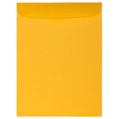 JAM Paper Specialty Envelope, 9 x 12, Sunflower Yellow, 50/Pack (212816063i)