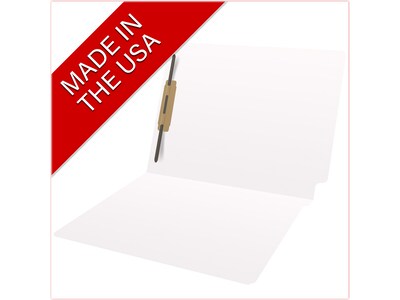 Medical Arts Press Heavy Duty End Tab File Folder, Straight-Cut, Letter Size, White, 40/Box (S-09461-WHT)