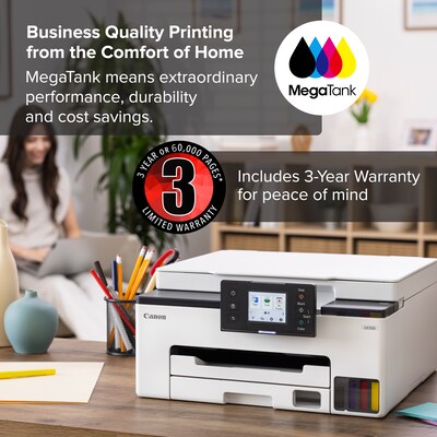 Canon MAXIFY GX1020 Wireless Color Inkjet Printer, All-In-One Supertank, Print, Scan, Copy (GX1020)