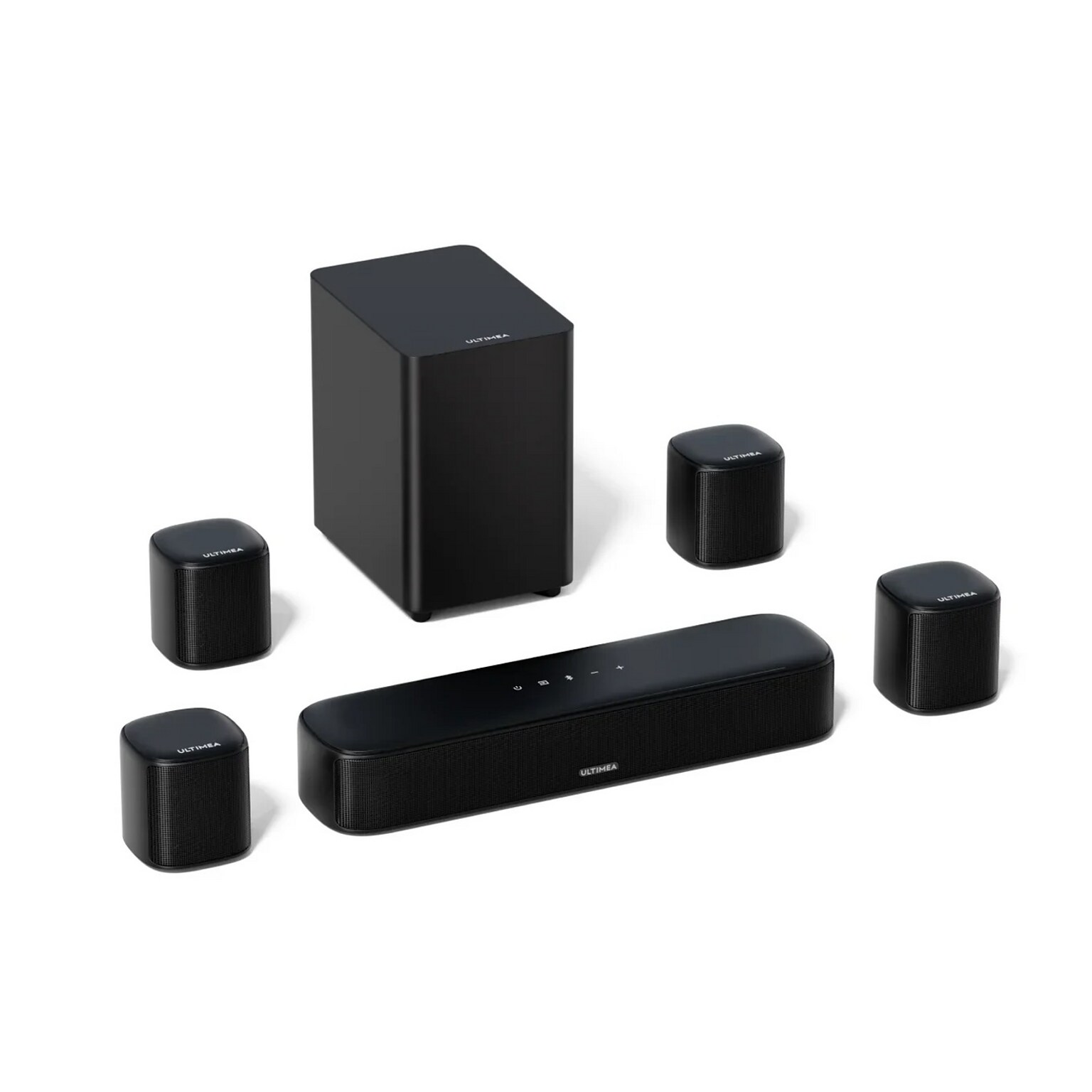 Ultimea Aura A40 Wired Bluetooth Compatible 7.1 Channel Virtual Surround Soundbar, Not Waterproof, Black (U2601)