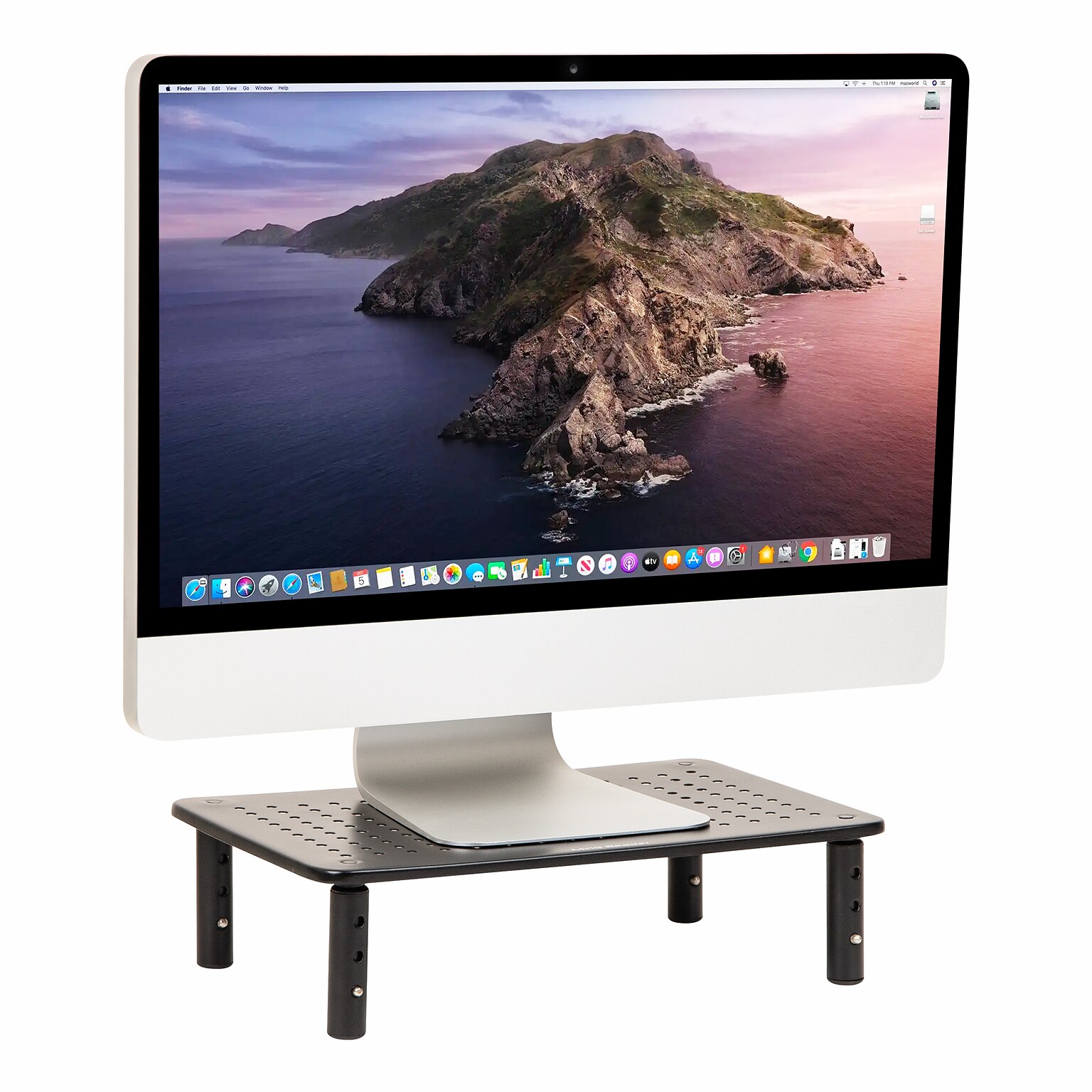 Mind Reader Rectangle Monitor Stand, Ventilated Metal for Computer, Laptop,Monitor, Black (4LEGMET-BLK)