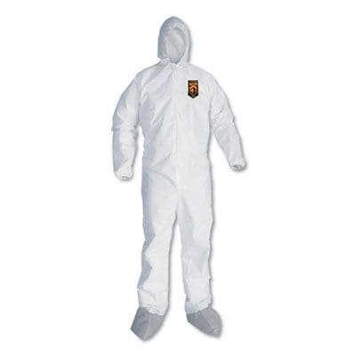 KleenGuard A45 Liquid and Particle Protection Surface Prep/Paint Coveralls, Large, White, 25/Carton