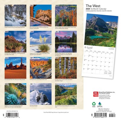 2024 BrownTrout The West 12" x 24" Monthly Wall Calendar (9781975465711)