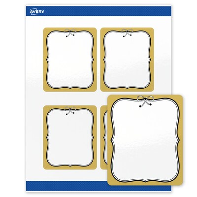 Avery Rectangle Laser/Inkjet Multipurpose Labels, 4 x 3-1/3, White, 40/Pack (19479370970)