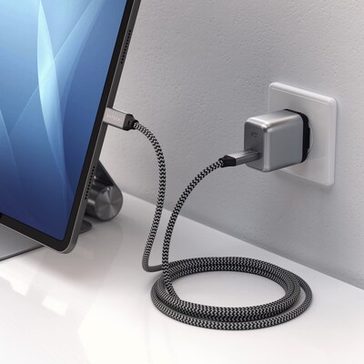 Satechi USB4 USB-C Charging Cable, 2.6 ft., Space Gray (ST-U4C80M)