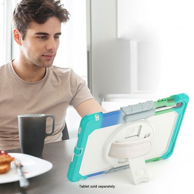 SaharaCase Raider Series TPU 13.1" Heavy Duty Case with Hand Strap for S10 FE+, Iridescent Blue (TB00472)