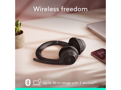 Logitech Zone Vibe 300 Wireless Noise-Canceling Bluetooth Stereo Headset (981-001406)